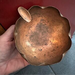 Vintage Hammered Copper Ashtray